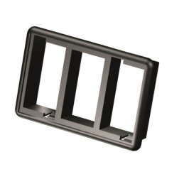 Panel holder frame for 3 buttons and switches