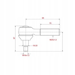 Ball joint, rod end, Renault 7700658833