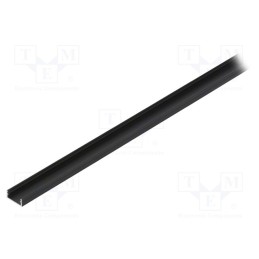1 pcs x TOPMET - C7010021 - Profiles for LED modules, black, L: 1m, BEGTON12, aluminium