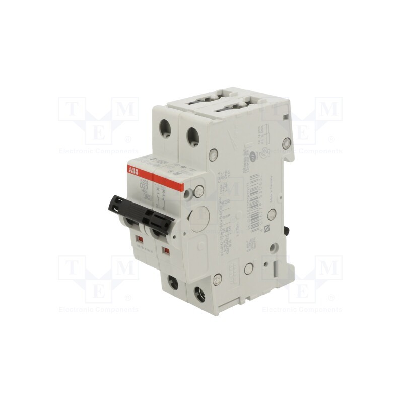 1 pcs x ABB - 2CDS252001R0201 - Circuit breaker, 230/400VAC, Inom: 20A, Poles: 2, Charact: D, 6kA