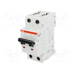 1 pcs x ABB - 2CDS252001R0101 - Circuit breaker, 230/400VAC, Inom: 10A, Poles: 2, Charact: D, 6kA