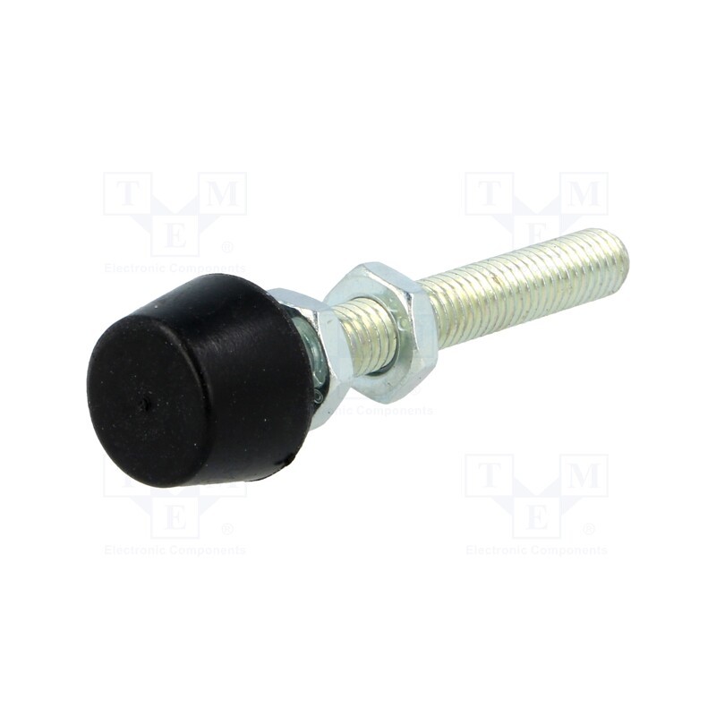 1 pcs x ELESA+GANTER - GN 708.1-M6-55-A-ST - Clamping bolt, Thread: M6, Base dia: 13mm, Kind of tip: flat