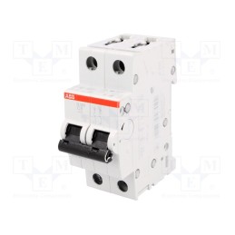1 pcs x ABB - 2CDS252001R0064 - Circuit breaker, 230/400VAC, Inom: 6A, Poles: 2, Charact: C, 6kA