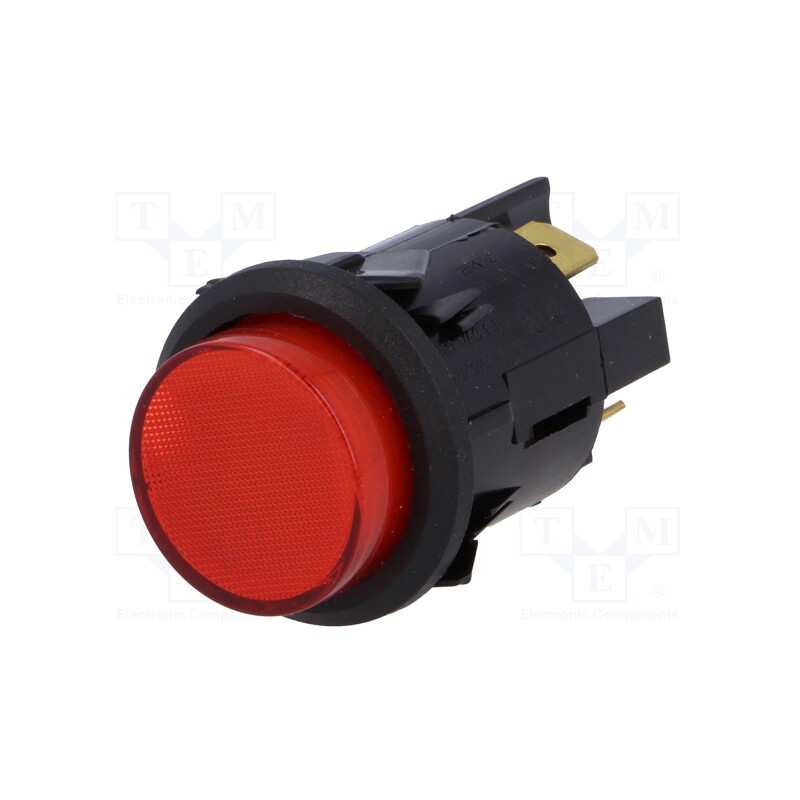 1 pcs x BULGIN - C7053AFBR3 - Switch: push-button, Pos: 2, DPST-NO, 16A/250VAC, 16A/28VDC, OFF-ON