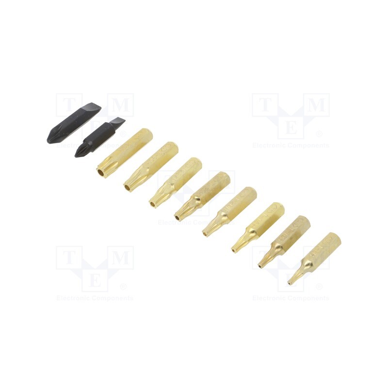 1 set x ENGINEER - DR-17 - Kit: screwdriver bits, Phillips,slot,Torx® with protection