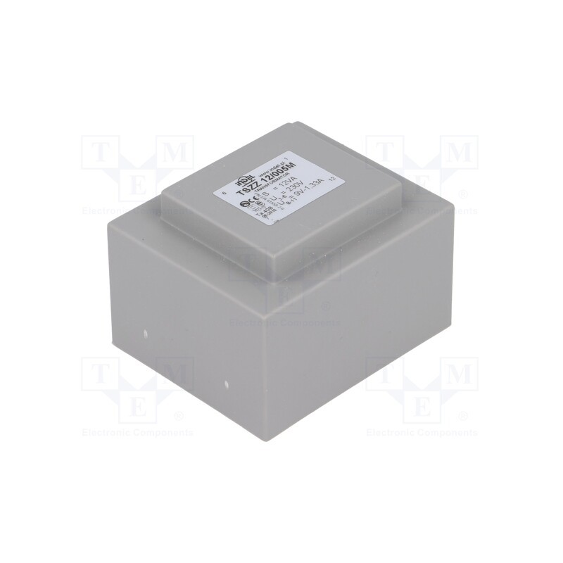 1 pcs x INDEL - TSZZ12/005M - Transformer: encapsulated, 12VA, 230VAC, 9V, 1.33A, PCB, IP00