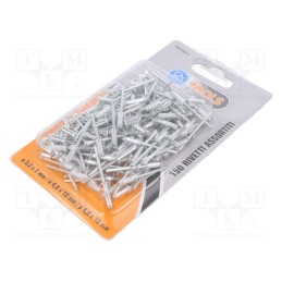 1 pcg x PG TOOLS - PGT561 - Rivets set, aluminium, 150pcs, 3.2x7mm,4x10mm,4x15mm