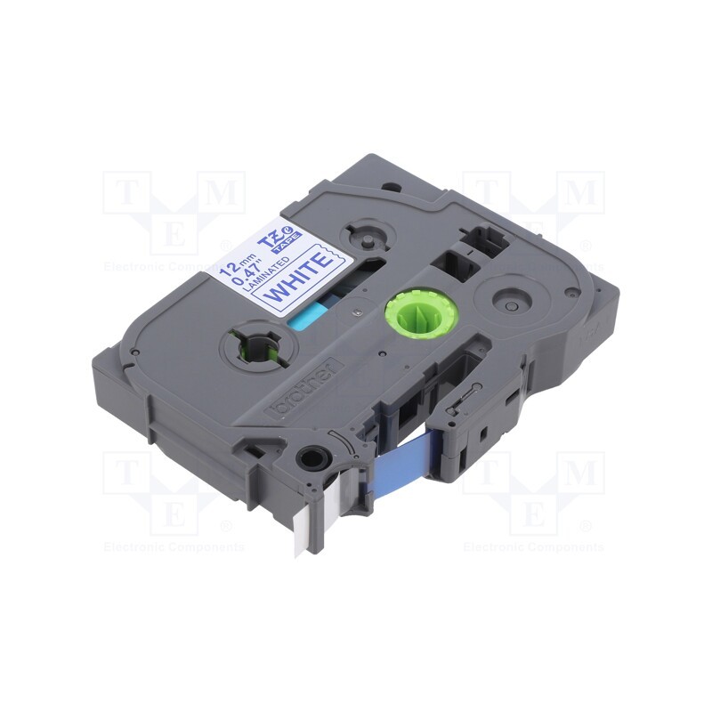 1 pcs x BROTHER - TZE-233 - Tape, 12mm, 8m, white, Character colour: blue, laminated,glued