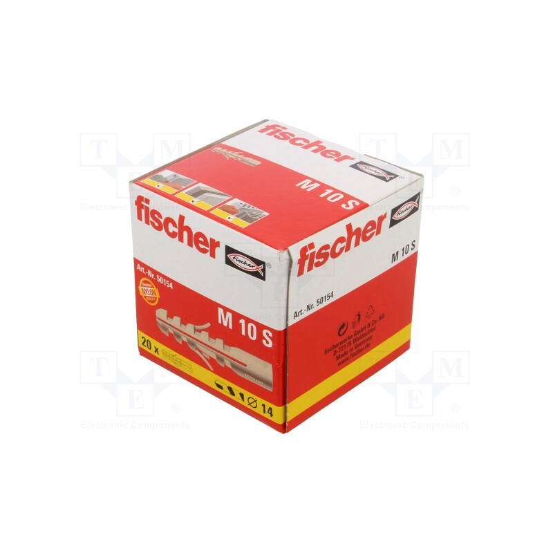 1 pcg x FISCHER - 50154 - Plastic anchor, without screw, 14x70, M-S, 20pcs, 14mm