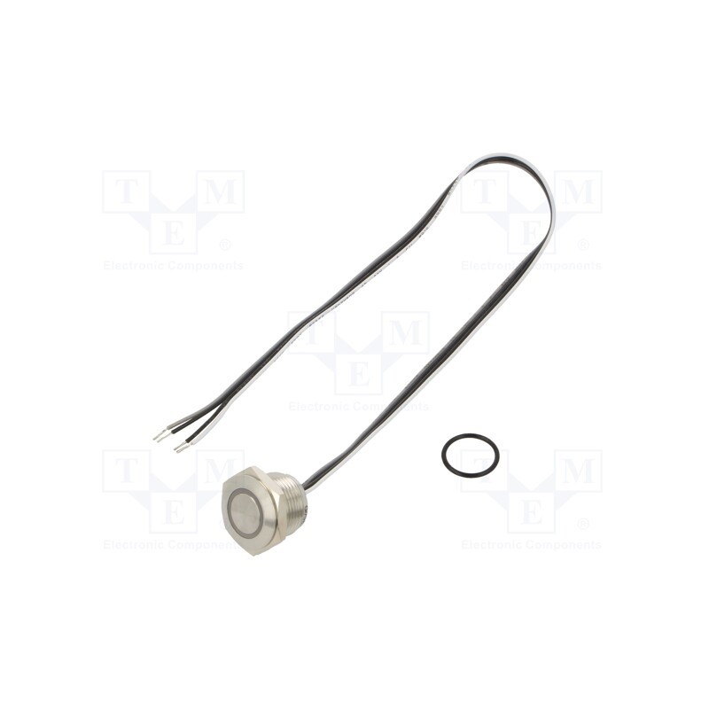 1 pcs x ONPOW - MTA16F-10E/Y/G/24V/S - Switch: vandal resistant, Pos: 2, SPST-NO, 50mA/24VDC, IP65, green