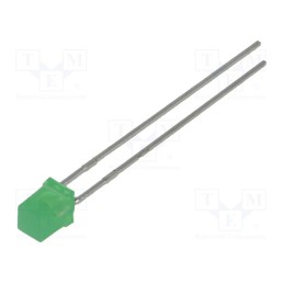 5 pcs x KINGBRIGHT ELECTRONIC - L-704GDT - LED, square, 3x3mm, green, 1÷5mcd, 110°, Front: flat, 20mA, 2÷2.5V