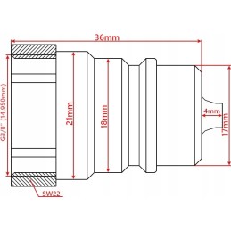 Plug connector euro female thread 3 8