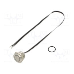 1 pcs x ONPOW - MTA16F-10E/Y/R/12V/S - Switch: vandal resistant, Pos: 2, SPST-NO, 50mA/24VDC, IP65, red