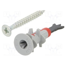 1 pcg x FISCHER - 545676 - Pin, with screw, DuoBlade, 25pcs, Pin material: plastic, drywall