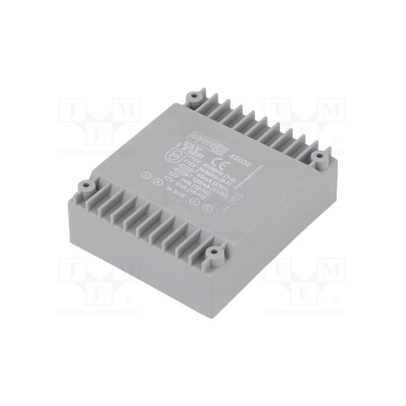 1 pcs x MYRRA - 45039 - Transformer: encapsulated, 10VA, 115VAC,230VAC, 12V, 12V, 416mA