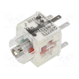 1 pcs x SCHLEGEL - BZLOI - Contact block, -30÷70°C, Illumin: yes, IP00, Contacts: NC + NO
