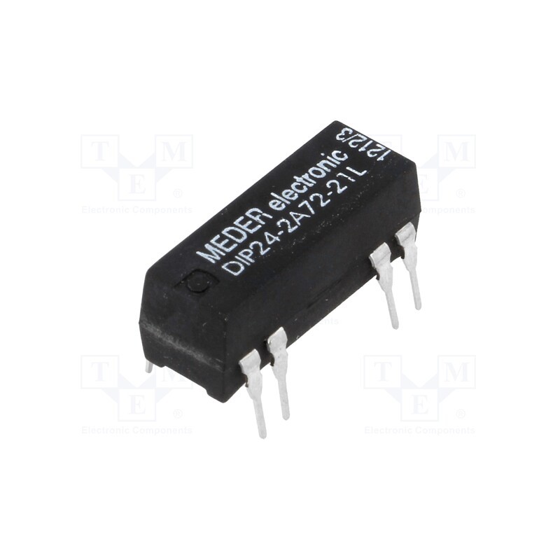 1 pcs x MEDER - DIP24-2A72-21L - Relay: reed switch, DPST-NO, Ucoil: 24VDC, 1A, max.200VDC, 290mW