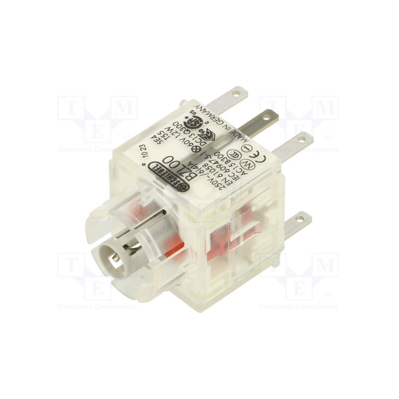 1 pcs x SCHLEGEL - BZLOO - Contact block, -30÷70°C, Illumin: yes, IP00, Contacts: NC x2, 3mm