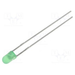 5 pcs x KINGBRIGHT ELECTRONIC - L-934GD - LED, 3mm, green, 8÷32mcd, 60°, Front: convex, 2.2÷2.5V, No.of term: 2