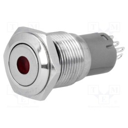 1 pcs x ONPOW - LAS2-GQF-11D/R12V/S-P - Switch: vandal resistant, Pos: 2, SPDT, 0.5A/220VAC, 1A/24VDC, IP65