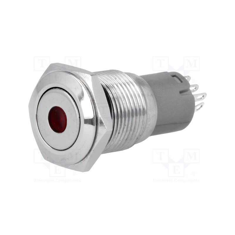 1 pcs x ONPOW - LAS2-GQF-11D/R12V/S-P - Switch: vandal resistant, Pos: 2, SPDT, 0.5A/220VAC, 1A/24VDC, IP65