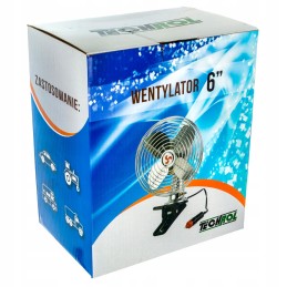 Rotary fan 24v, 6-piece metal shade