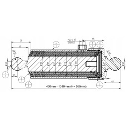 Telescopic tipping cylinder st 3 580 l 430 6t