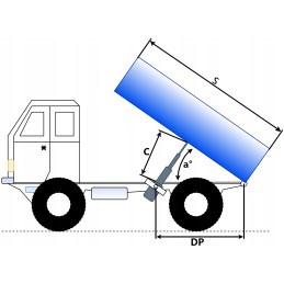 Telescopic tipping cylinder st 3 580 l 430 6t