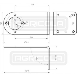 Water flange for 10 kW hydrolider multiplier