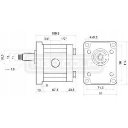 Multiplier 1 3 8m with 28l pump and hydrolider