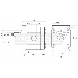 Multiplier 1 3 8m with 45l pump and hydrolider