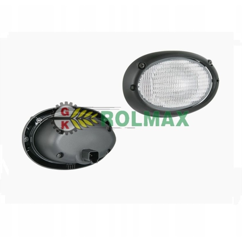 Recessed halogen work lamp with built-in