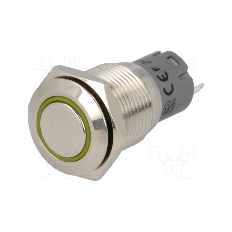 1 pcs x ONPOW - LAS2-GQF-11E/Y24V/S-P - Switch: vandal resistant, Pos: 2, SPDT, 0.5A/220VAC, 1A/24VDC, IP65