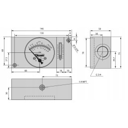 Flowmeter 5 120l 3 4 with thermometer