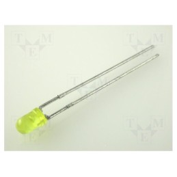 5 pcs x KINGBRIGHT ELECTRONIC - L-934LYD - LED, 3mm, yellow, 0.8÷3.2mcd, 60°, Front: convex, 1.8÷2.1V