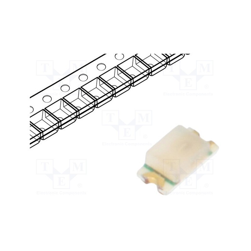 5 pcs x ROHM SEMICONDUCTOR - SML-D12P8WT86 - LED, SMD, 0603, green, 2.5÷6.3mcd, 1.6x0.8x0.55mm, 2.2V, 20mA, 54mW
