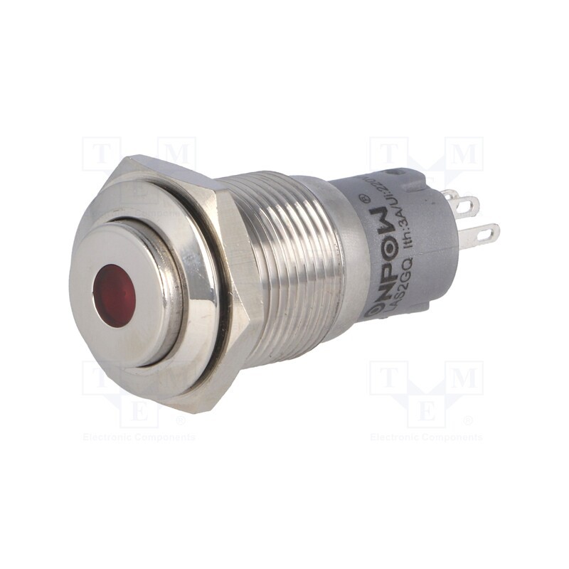 1 pcs x ONPOW - LAS2GQH-11D/R/24V/S/FP - Switch: vandal resistant, Pos: 2, SPDT, 0.5A/220VAC, 1A/24VDC, IP67