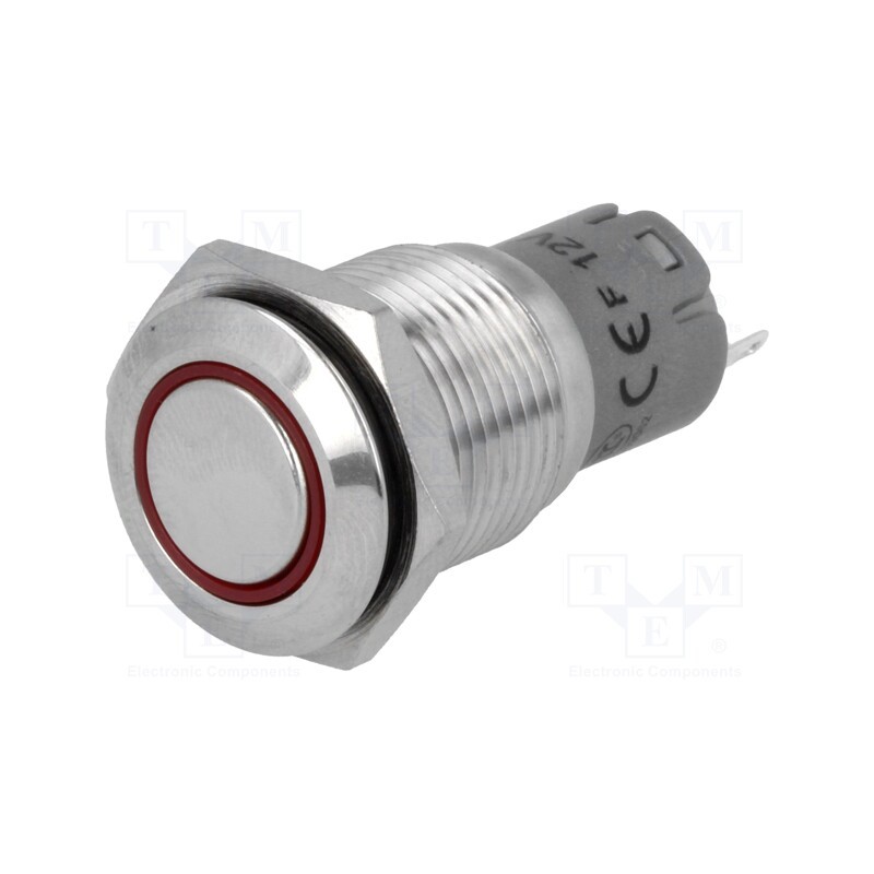 1 pcs x ONPOW - LAS2-GQF-11E/R12V/S-P - Switch: vandal resistant, Pos: 2, SPDT, 0.5A/220VAC, 1A/24VDC, IP65