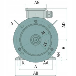 Electric motor 132m 4 b3 5 4 6 7 5 85004059
