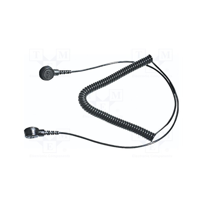 1 pcs x BERNSTEIN - 9-342-2 - Connection cable, ESD,coiled, black, 2.4m