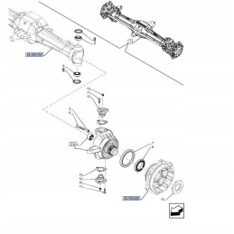 Top and bottom axle seal New Holland Case 5121471