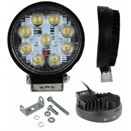 Oval LED work lamp 9 LED searchlight 12 24v