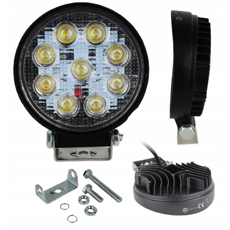 Oval LED work lamp 9 LED searchlight 12 24v