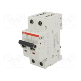 1 pcs x ABB - 2CDS252001R0024 - Circuit breaker, 230/400VAC, Inom: 2A, Poles: 2, Charact: C, 6kA