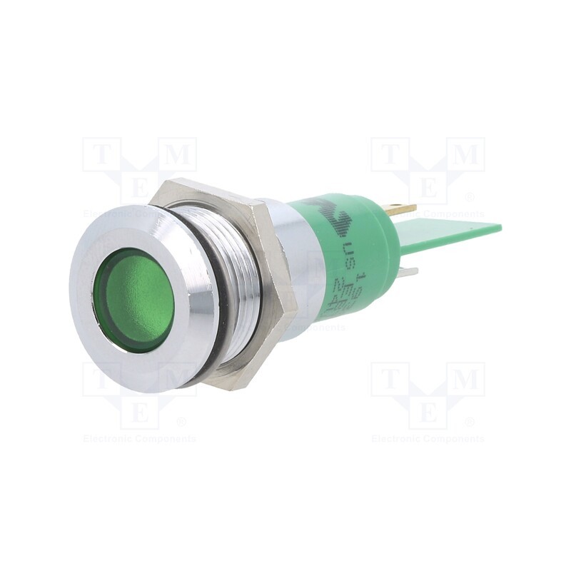 1 pcs x CML INNOVATIVE TECHNOLOGIES - 19380355M - Indicator: LED, green, 24VDC, 24VAC, Ø16mm