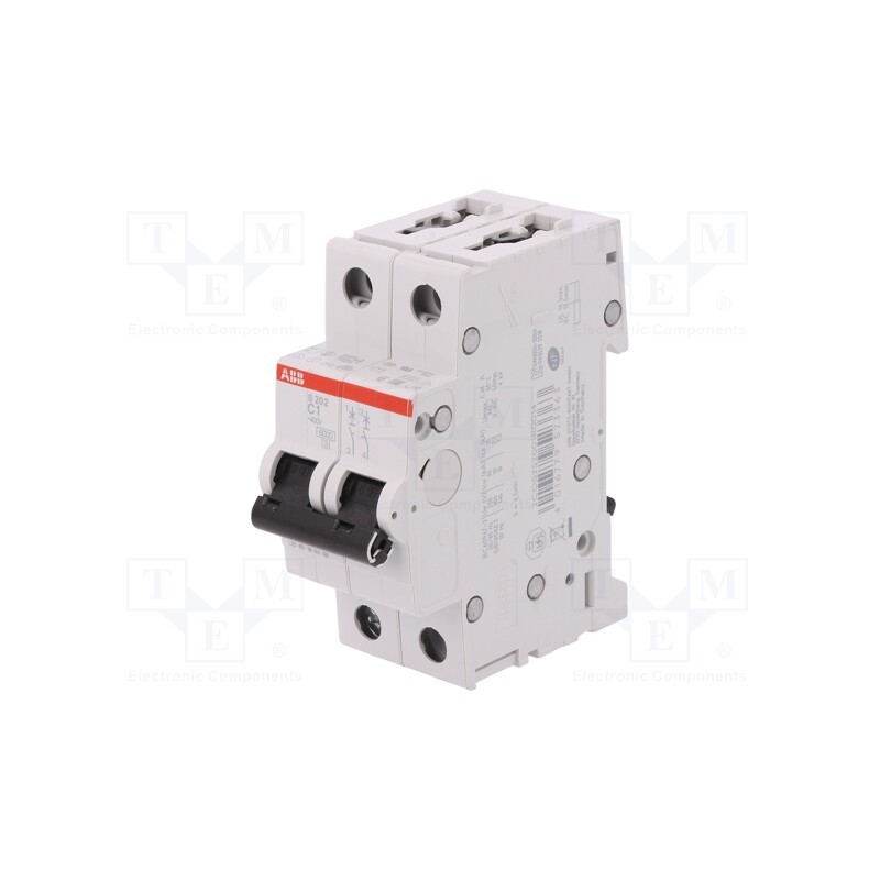 1 pcs x ABB - 2CDS252001R0014 - Circuit breaker, 230/400VAC, Inom: 1A, Poles: 2, Charact: C, 6kA