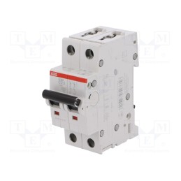 1 pcs x ABB - 2CDS252001R0984 - Circuit breaker, 230/400VAC, Inom: 0.5A, Poles: 2, Charact: C, 6kA