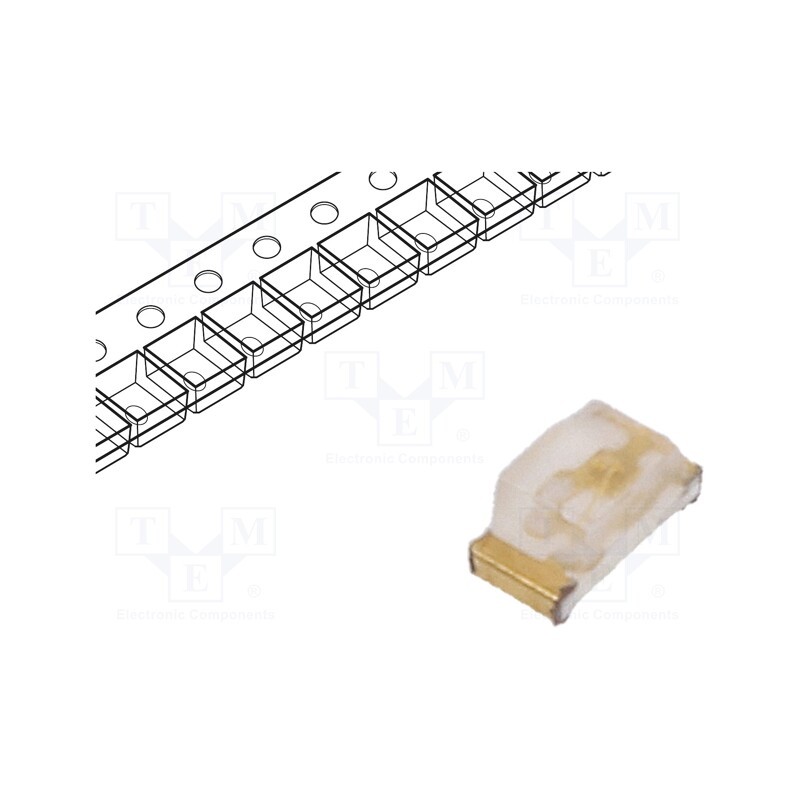 5 pcs x KINGBRIGHT ELECTRONIC - KPT-1608QBC-D - LED, SMD, 0603, blue, 40÷100mcd, 1.6x0.8x0.75mm, 130°, 3.3÷4V, 20mA