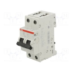 1 pcs x ABB - 2CDS252001R0045 - Circuit breaker, 230/400VAC, Inom: 4A, Poles: 2, Charact: B, 6kA