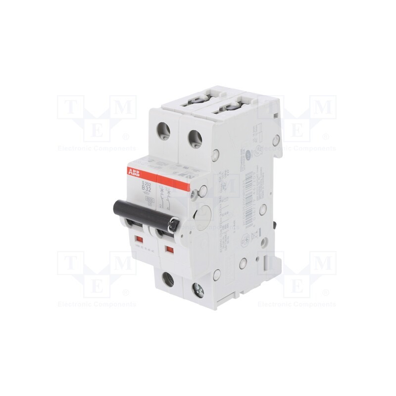 1 pcs x ABB - 2CDS252001R0325 - Circuit breaker, 230/400VAC, Inom: 32A, Poles: 2, Charact: B, 6kA